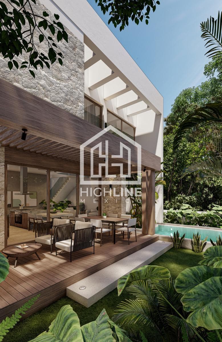 House for SALE in Tulum, 3 bedrooms, pool, golf course access, exclusive neighborhood