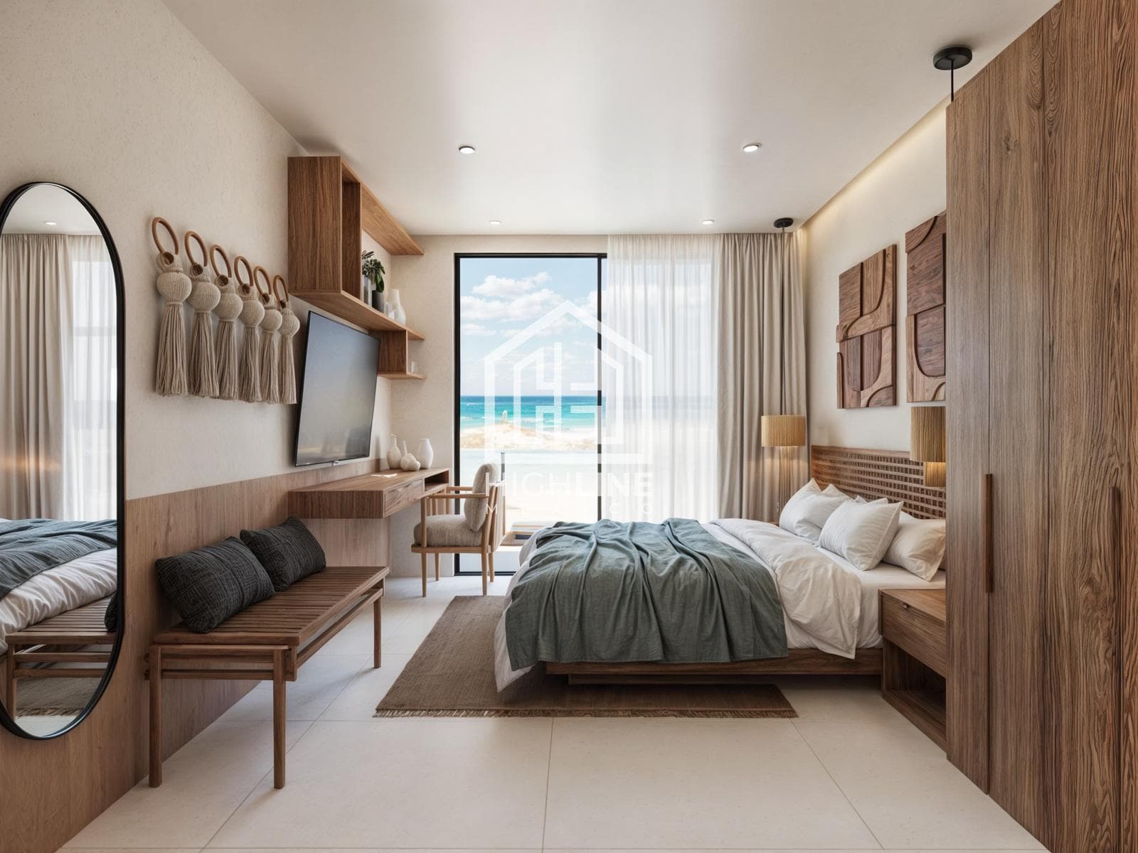1-BEDROOM APARTMENT PH LIVING ROOM / OCEAN VIEW / PRE-SALE / DIVING / CAPITAL GAINS / ROI.