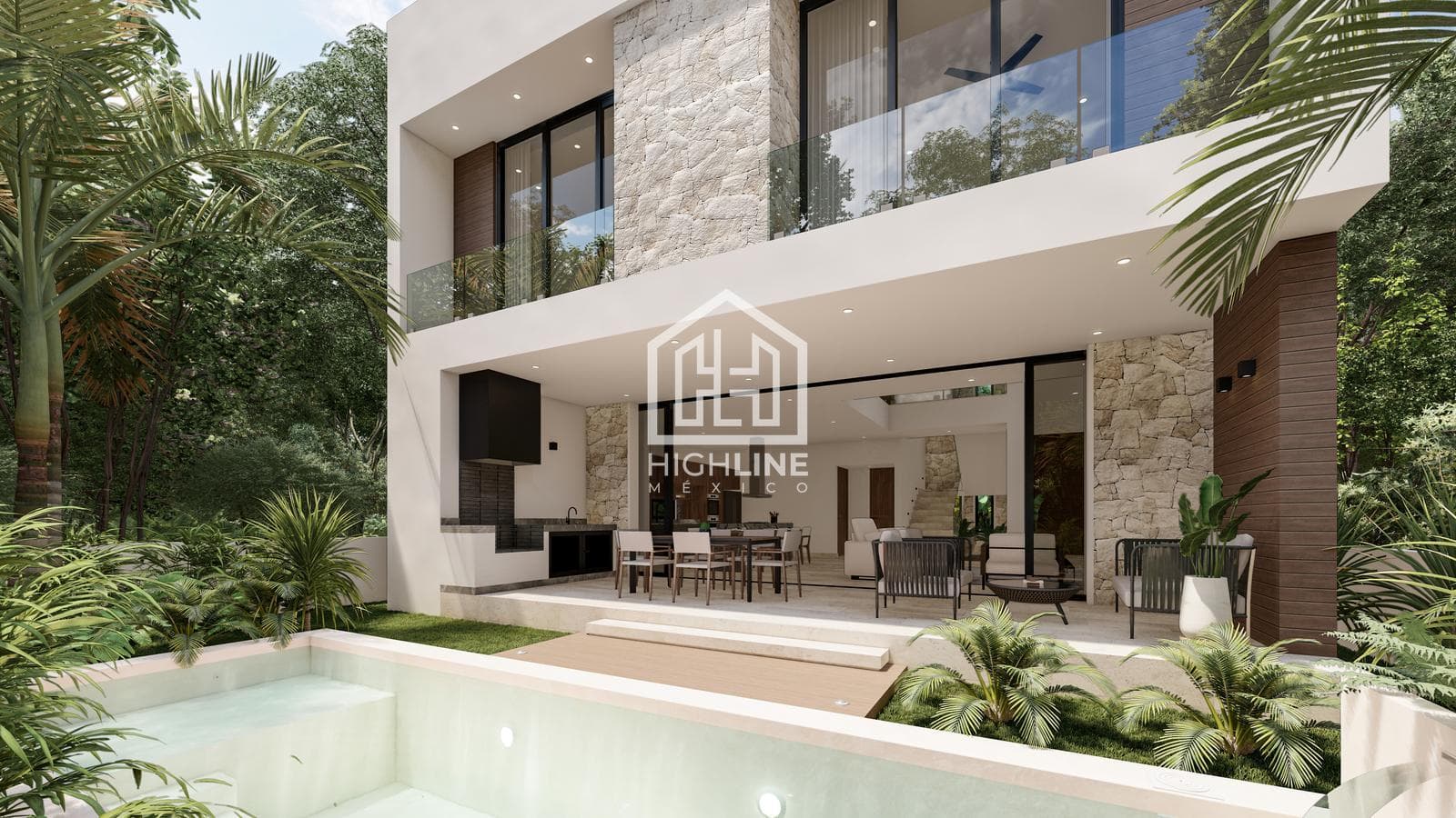House for SALE in Tulum, 3 bedrooms, pool, golf course access, exclusive neighborhood