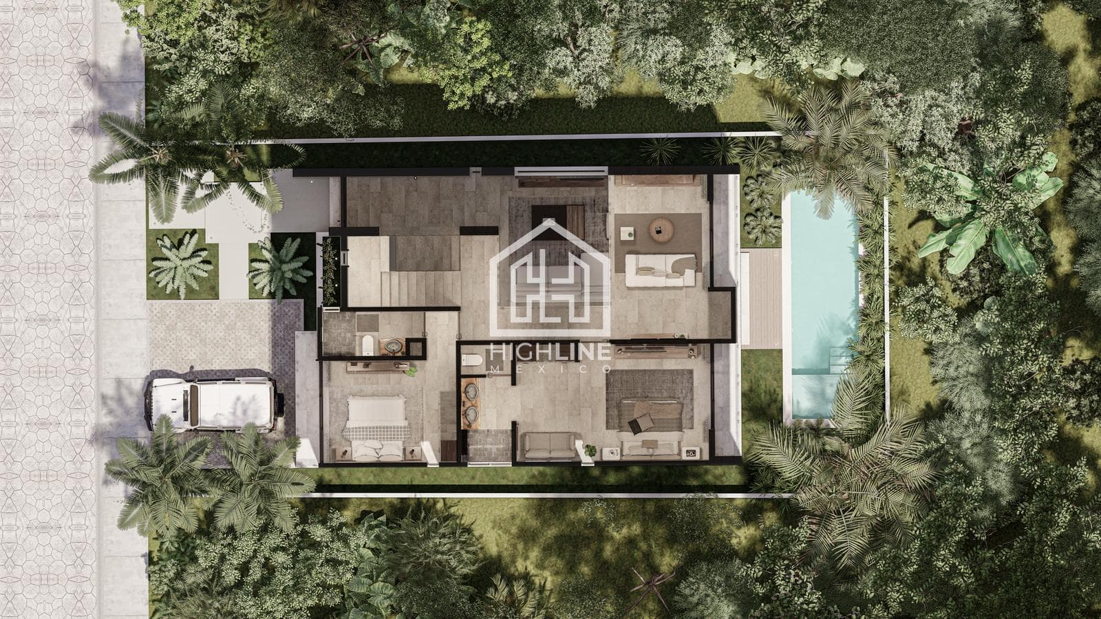 House for SALE in Tulum, 3 bedrooms, pool, golf course access, exclusive neighborhood