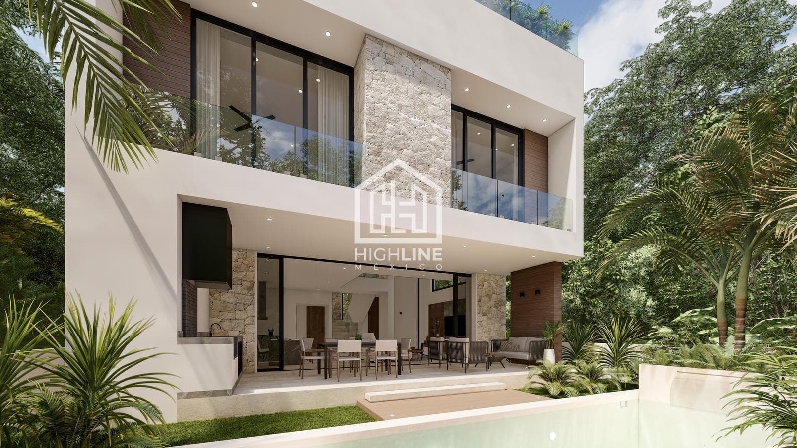 House for SALE in Tulum, 3 bedrooms, pool, golf course access, exclusive neighborhood