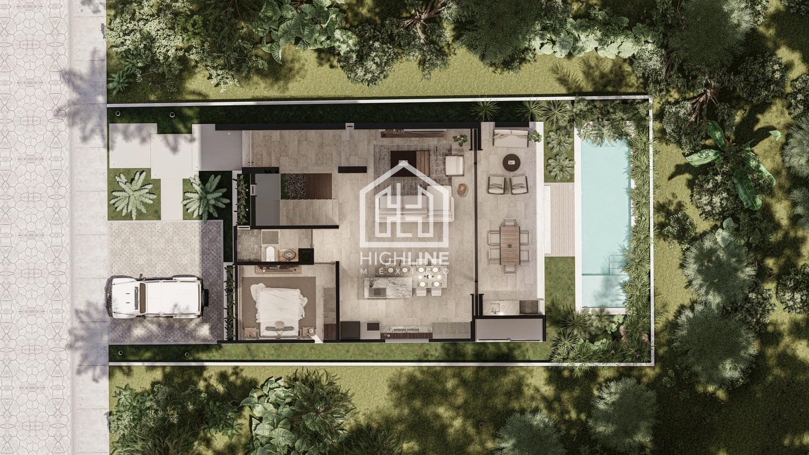 House for SALE in Tulum, 3 bedrooms, pool, golf course access, exclusive neighborhood