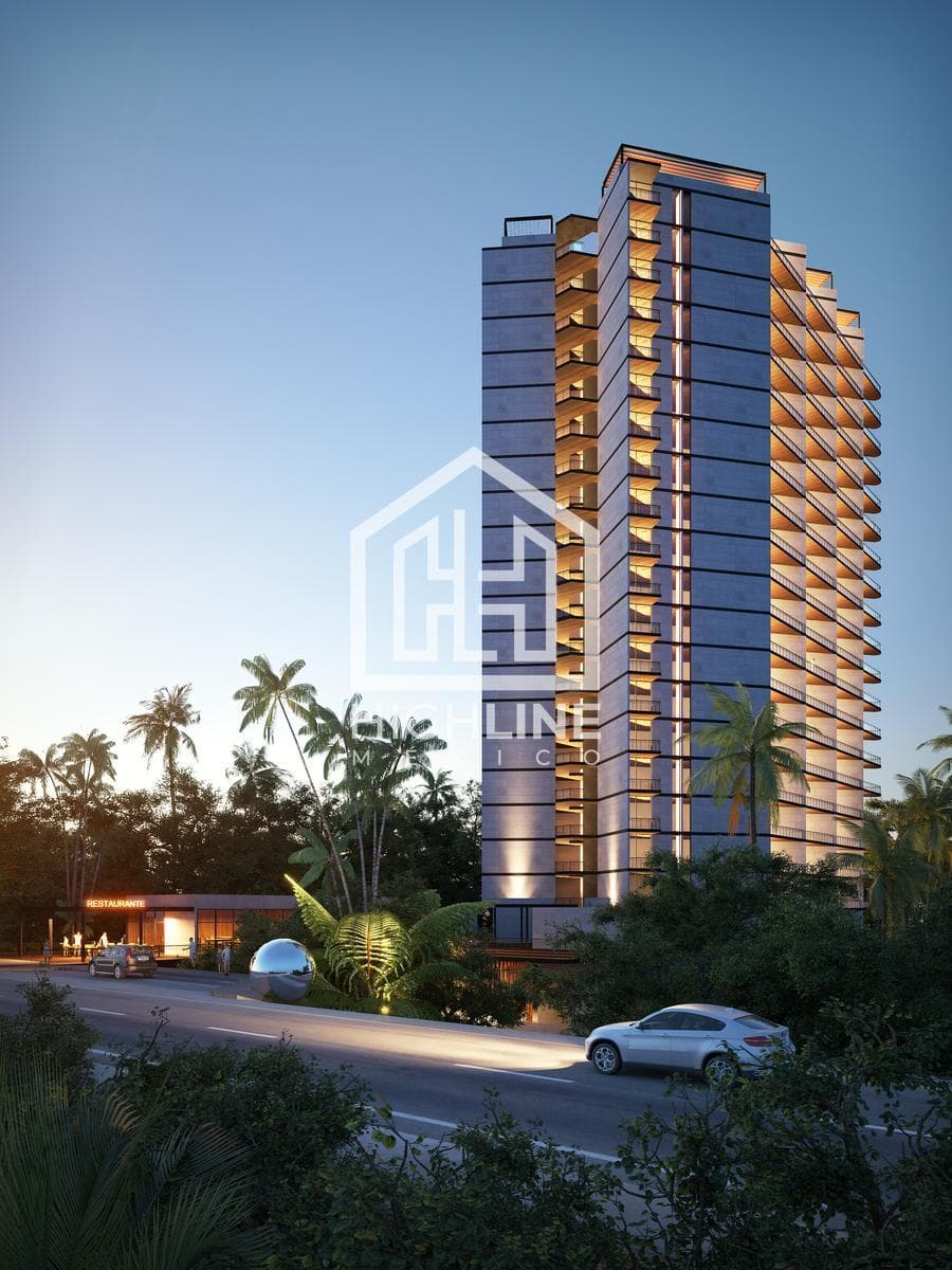 APARTMENT FOR SALE IN CANCUN: 2 BEDROOMS WITH GYM, MOTOR LOBBY, EVENT HALL, GAME ROOM, PALAPA BAR & SNACK BAR, AND COWORKING SPACE.