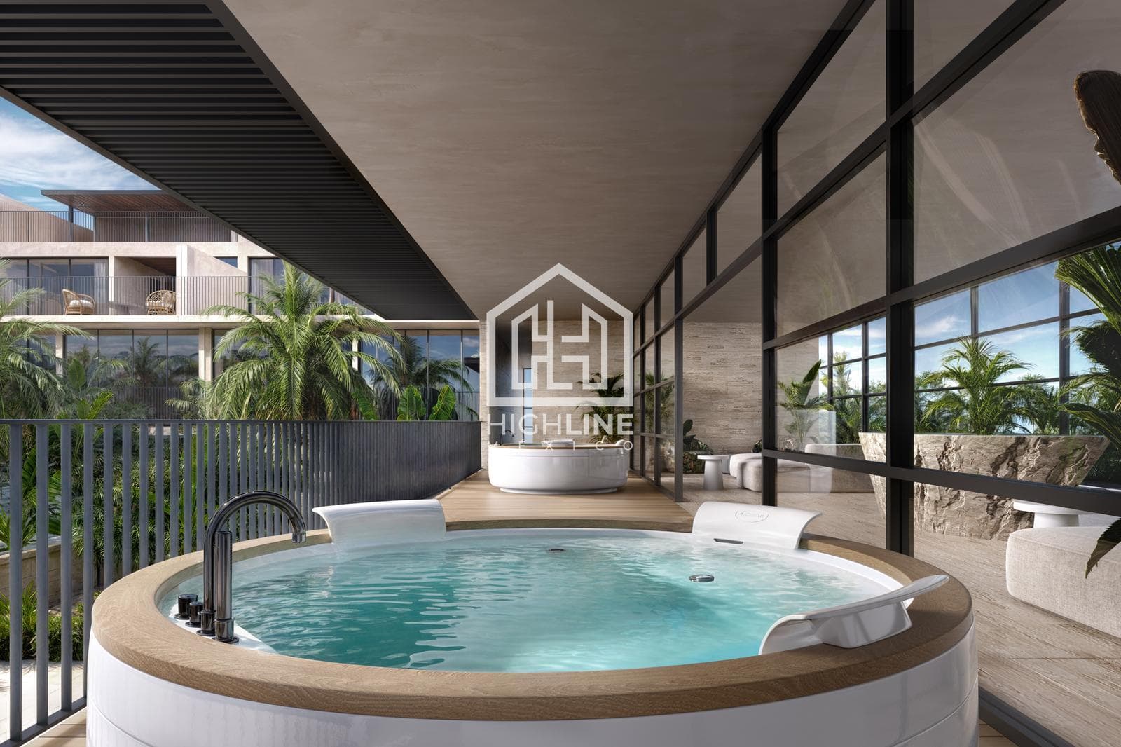 2-Bedroom Penthouse with Garden, Double-Height Ceilings, and Terrace—Resort-Style—For Sale