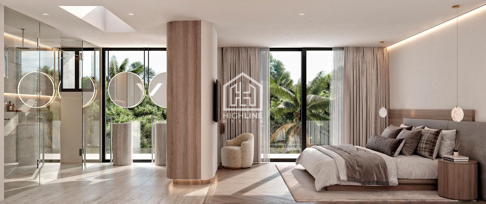 THREE-BEDROOM HOUSE WITH A PRIVATE POOL AND GARDEN LOCATED IN PLAYA DEL CARMEN, 10 MINUTES FROM THE OCEAN