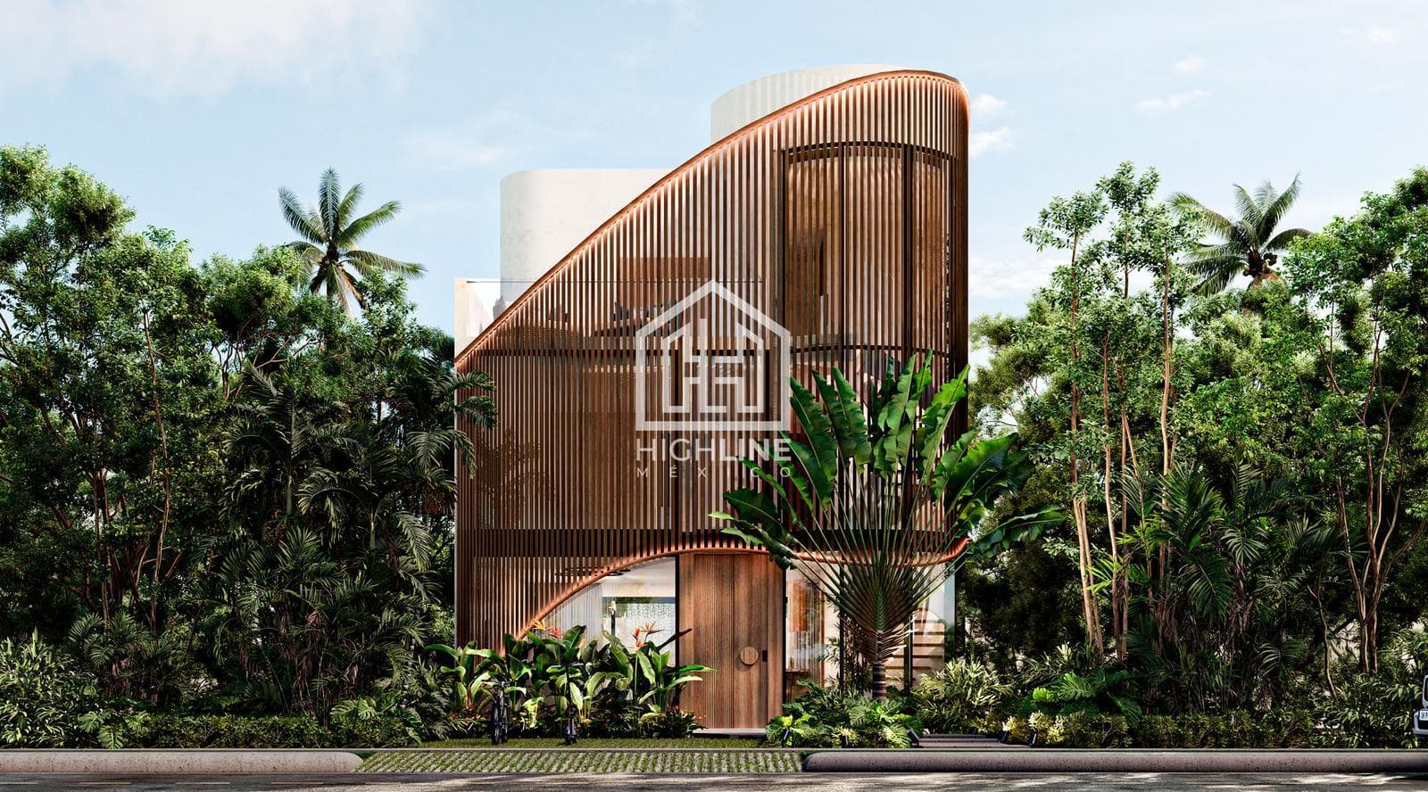 THREE-BEDROOM HOUSE WITH A PRIVATE POOL AND GARDEN LOCATED IN PLAYA DEL CARMEN, 10 MINUTES FROM THE OCEAN