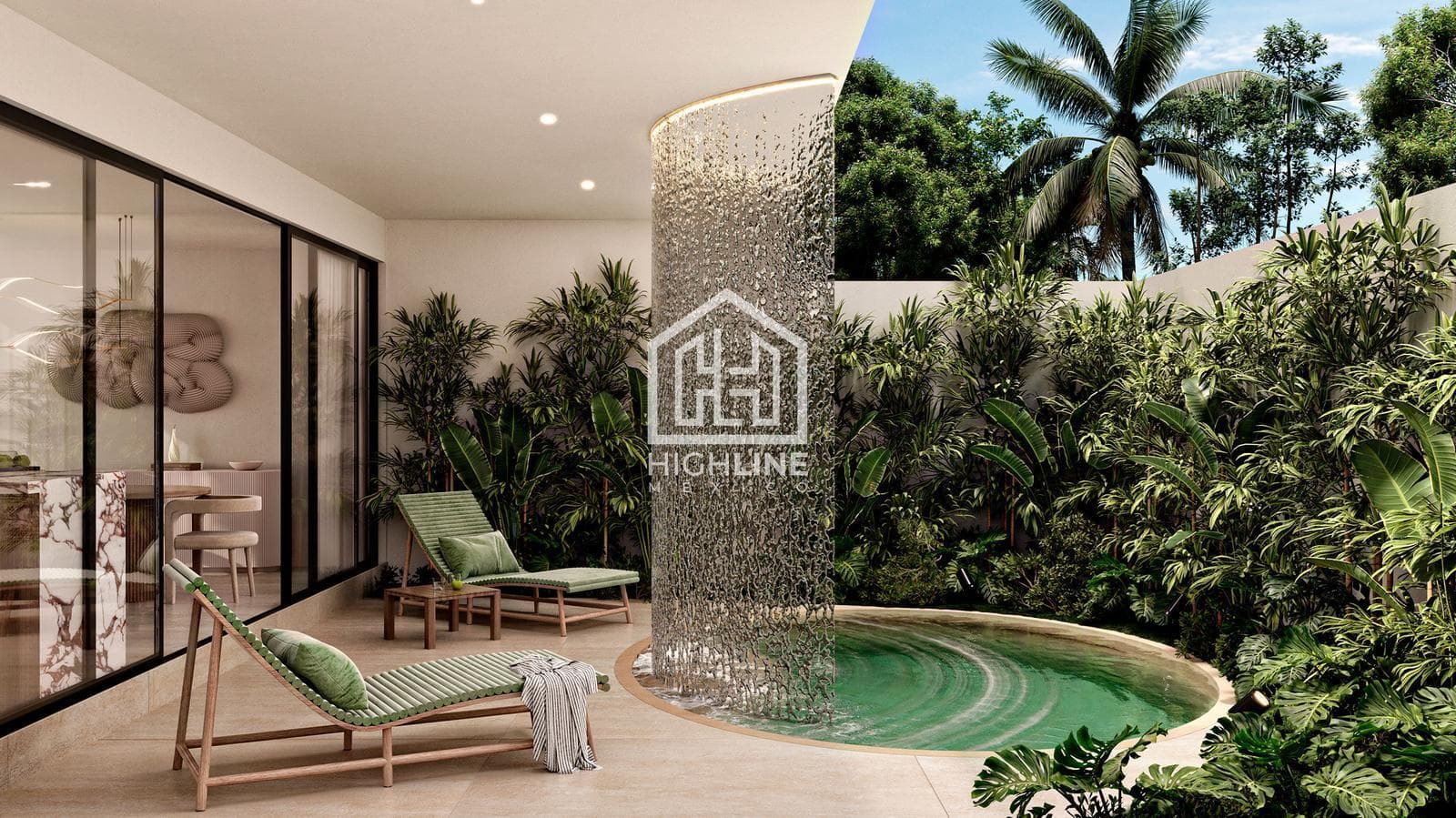 THREE-BEDROOM HOUSE FOR SALE WITH A POOL AND PRIVATE GARDEN, LOCATED IN A RESIDENTIAL COMPLEX IN PLAYA DEL CARMEN