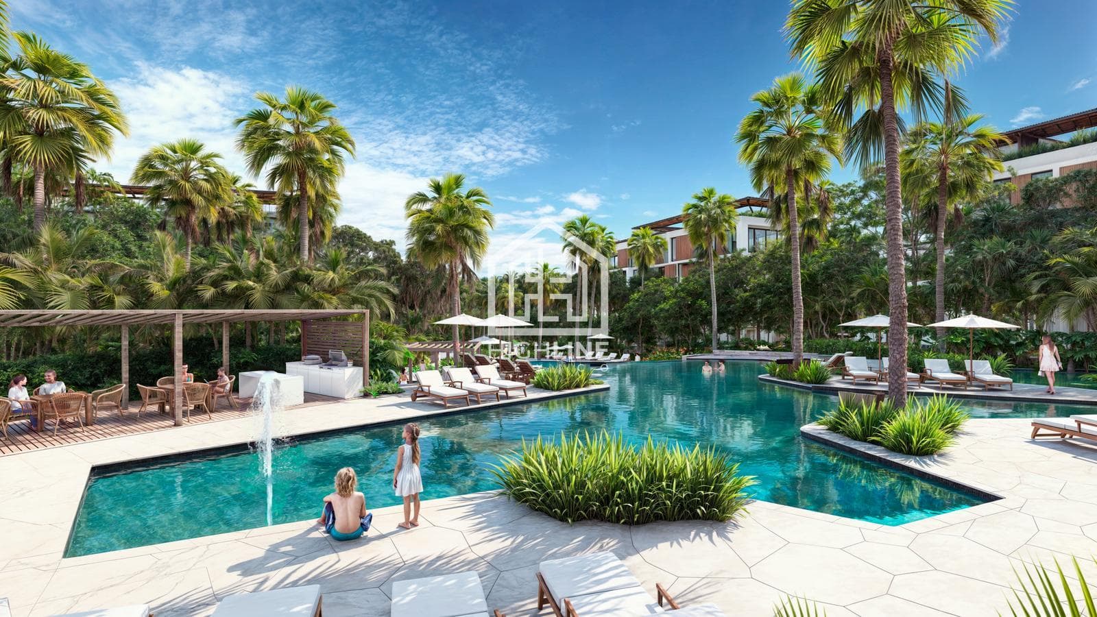 1-Bedroom Apartment for Sale in Playa del Carmen | Pool and Padel Court