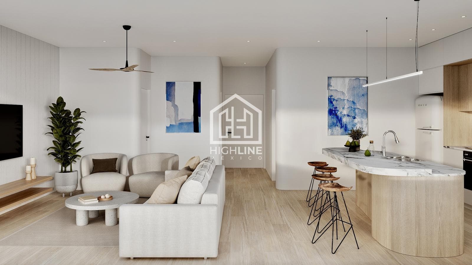 2-Bedroom Apartment for Sale in Playa del Carmen | Pool and Coworking Space