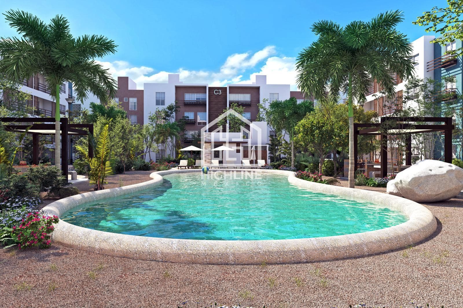 3-BEDROOM APARTMENT | PLAYA DEL CARMEN | 15 MINUTES FROM THE BEACH | WITH A POOL | AVAILABLE IMMEDIATELY