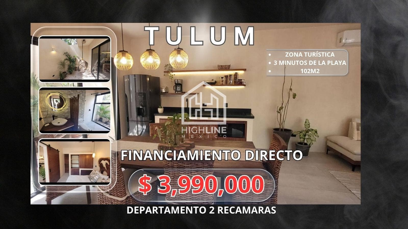 2-BEDROOM APARTMENT FOR SALE IN TULUM, REGION 15
