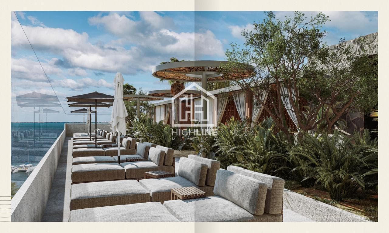 Luxury 3-bedroom apartment with ocean views and a beach club in Costa Mujeres, Cancun