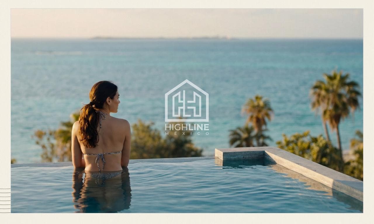 Luxury 3-bedroom apartment with ocean views and a beach club in Costa Mujeres, Cancun