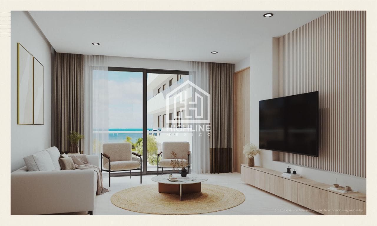 Luxurious 3-bedroom apartment with ocean views and a beach club in Costa Mujeres, Cancun