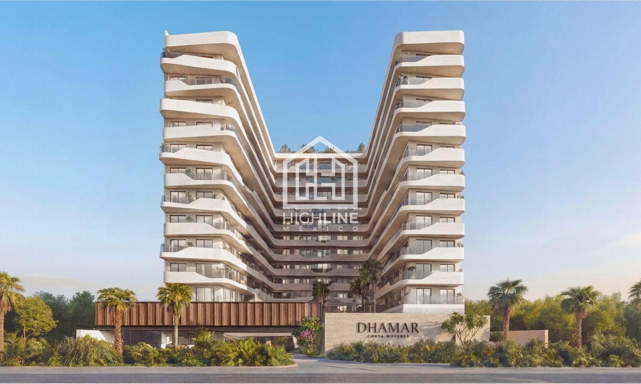 Luxurious 3-bedroom apartment with ocean views and a beach club in Costa Mujeres, Cancun