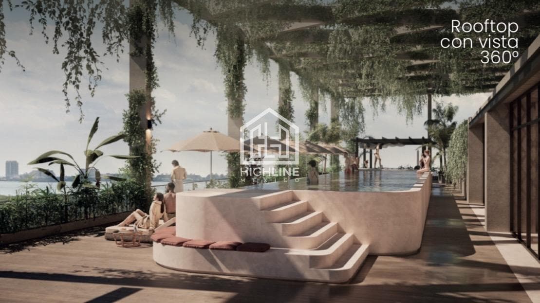 Preventa Condos | ROI | Av. Bonampak, Cancún | Shopping Zone | Rooftop 360 | View of the Lagoon