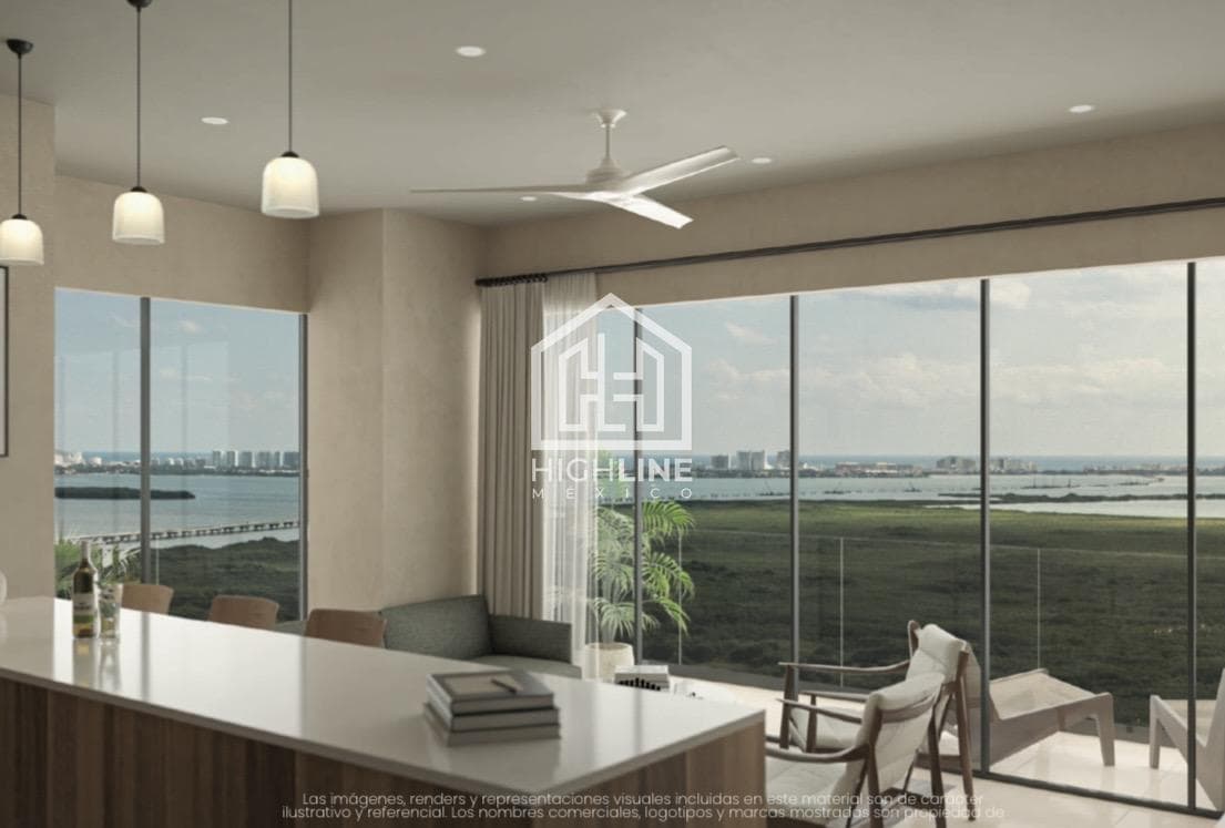 Preventa Condos | ROI | Av. Bonampak, Cancún | Shopping Zone | Rooftop 360 | View of the Lagoon
