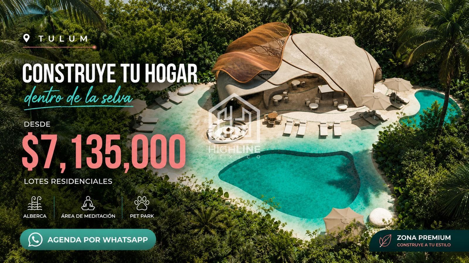 Residential lot for sale in Tulum, just minutes from the beach.