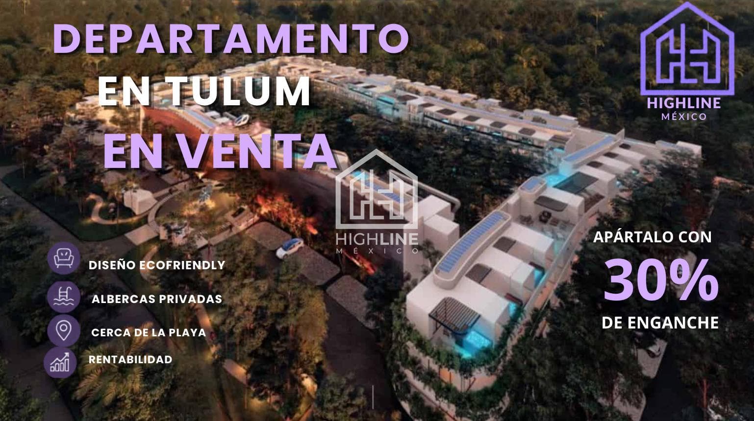 APARTMENT FOR SALE IN TULUM/LUXURY/HIGH APPRECIATION POTENTIAL/INCOME POTENTIAL