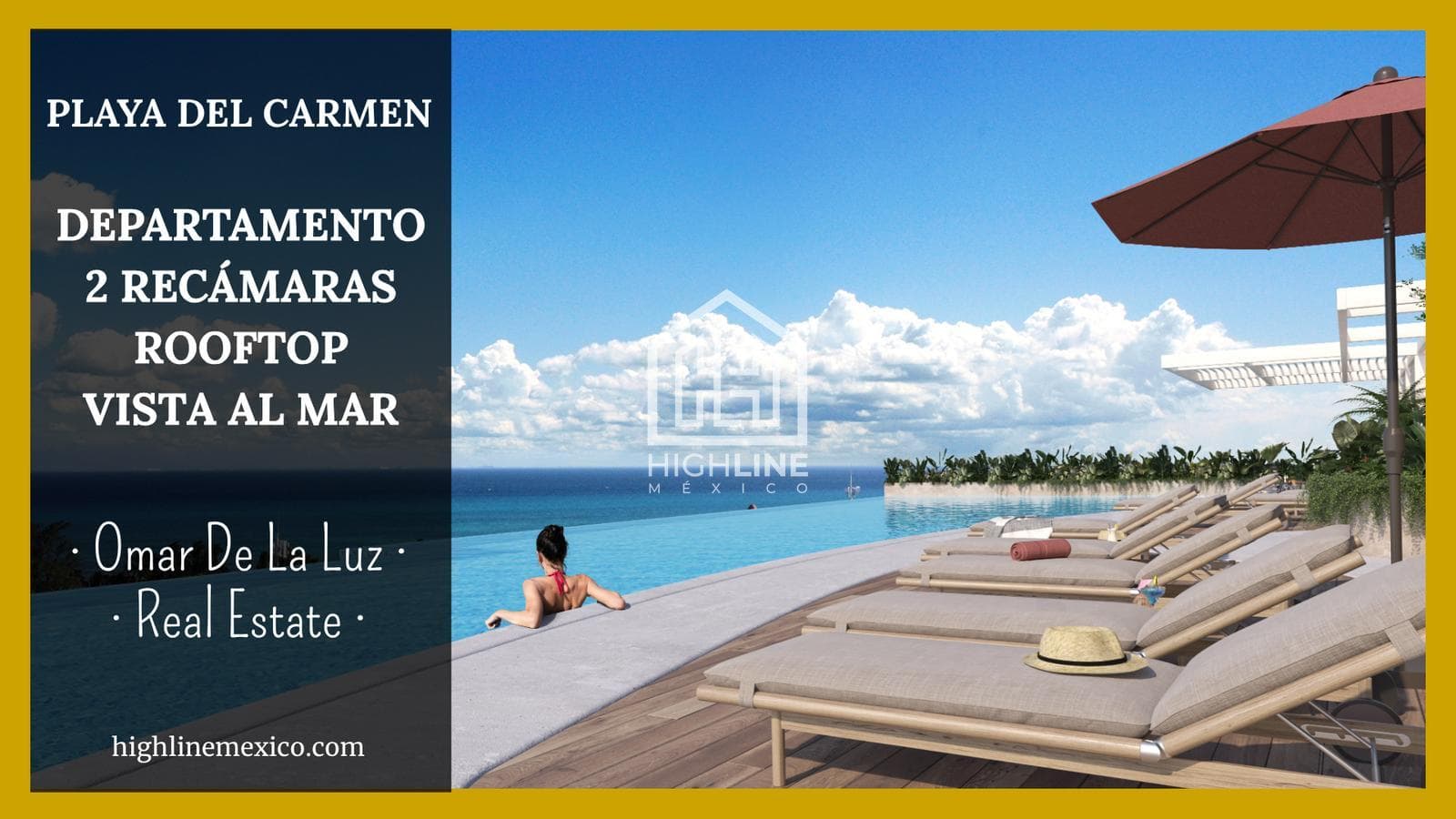 2-BEDROOM APARTMENT. ROOFTOP WITH OCEAN VIEW. PRE-SALE. PLAYA DEL CARMEN.