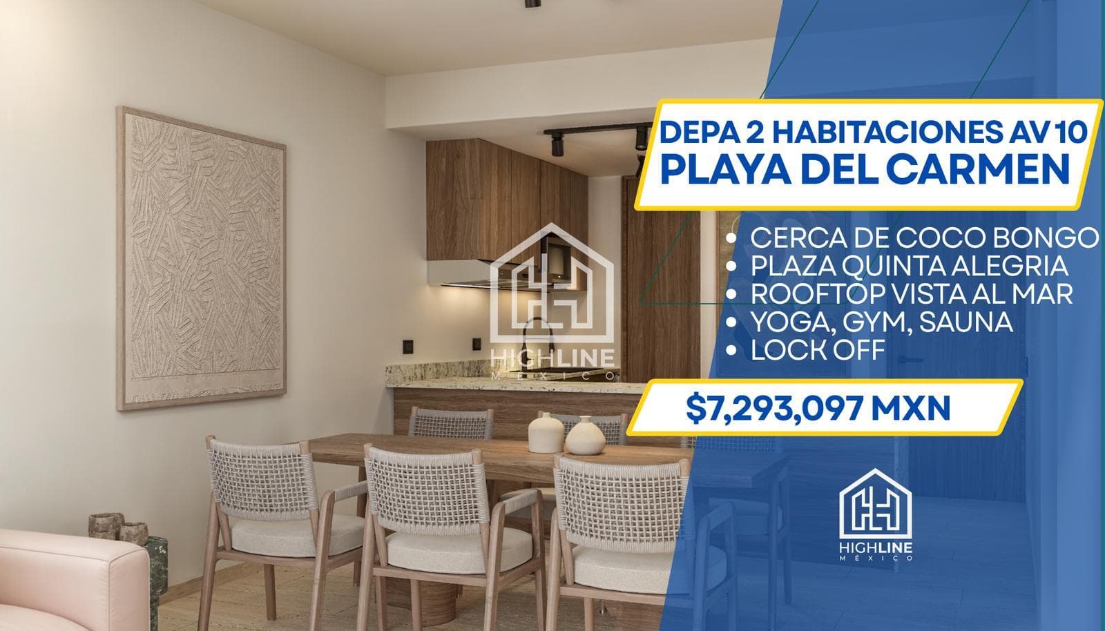2-BEDROOM LOCK-OFF APARTMENT FOR SALE IN PLAYA DEL CARMEN, AVENIDA 10