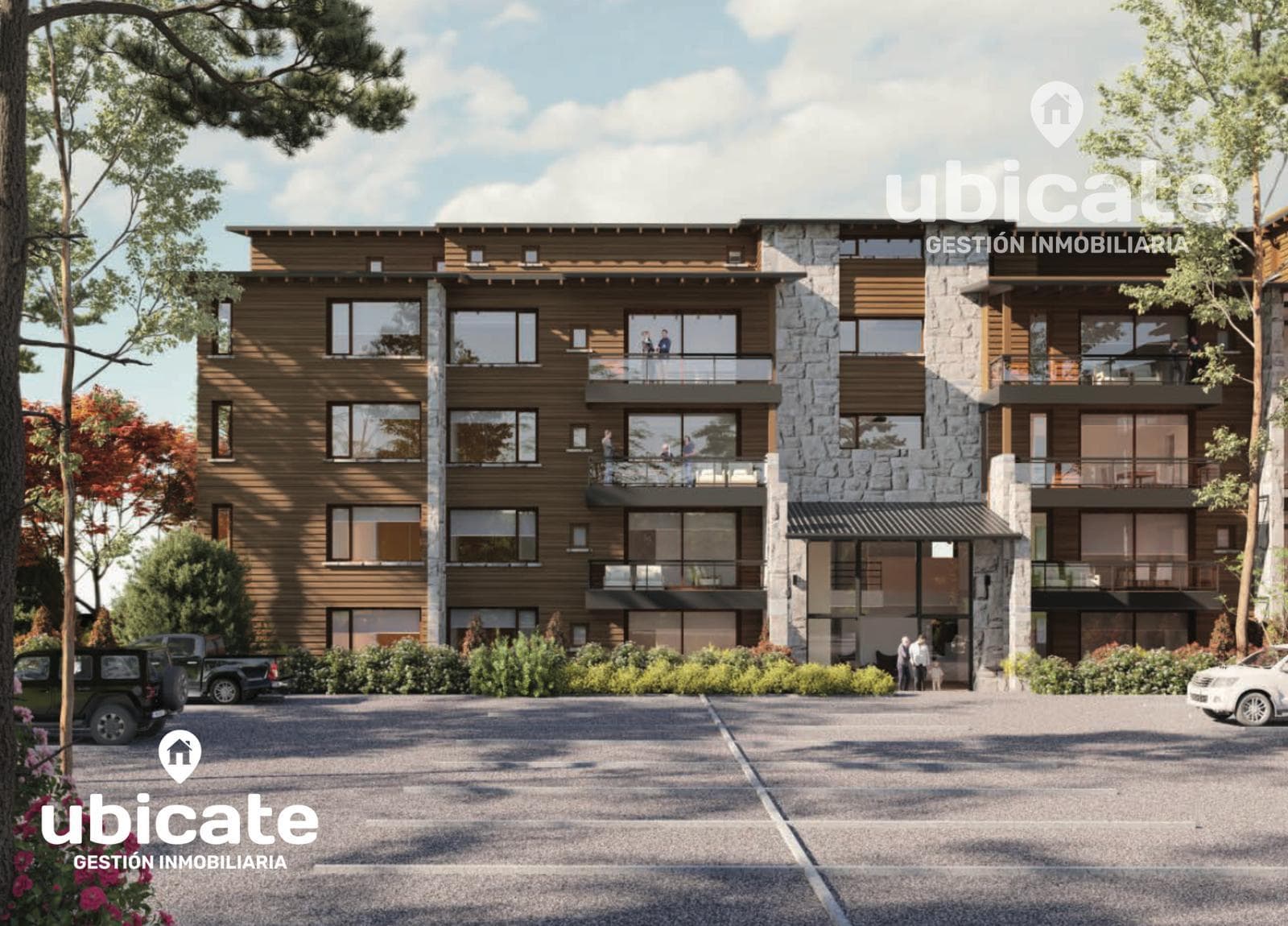 3-bedroom lakefront apartment with a balcony, terrace, and grill