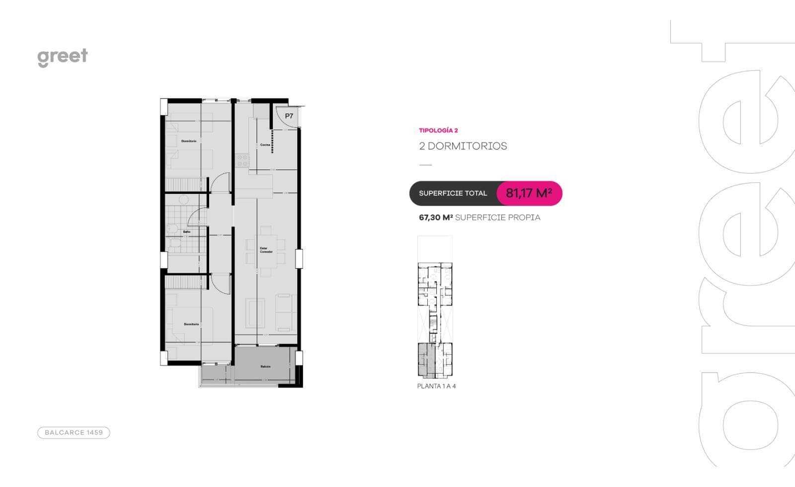 2-Bedroom Apartment for Sale with Balcony at Balcarce 1400, Salta City (Not Eligible for Financing - No Parking Space)
