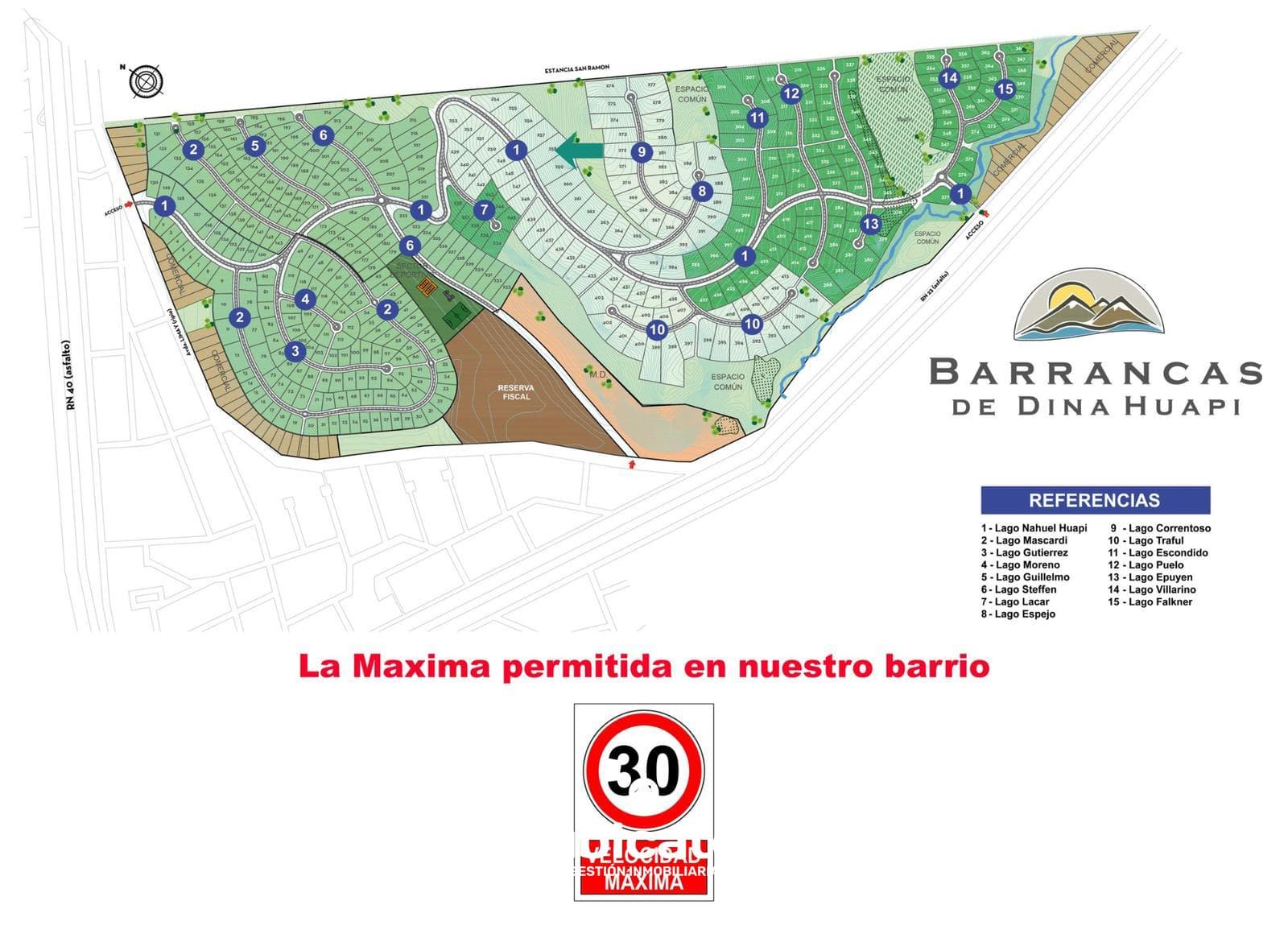 Land for Sale in Barrancas de Dina Huapi with a Lake View