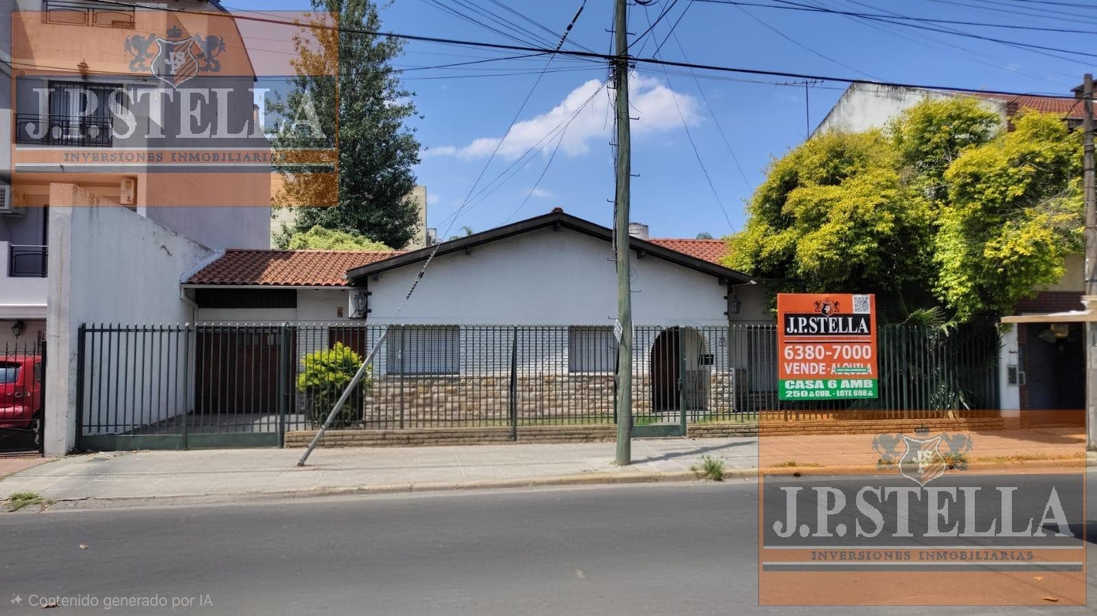 Chalet 6 Amb. C/ Parque y Pileta 250 m² Cub. Lote 698 m² - ALQUILER solo USO COMERCIAL- Ramos Mejia