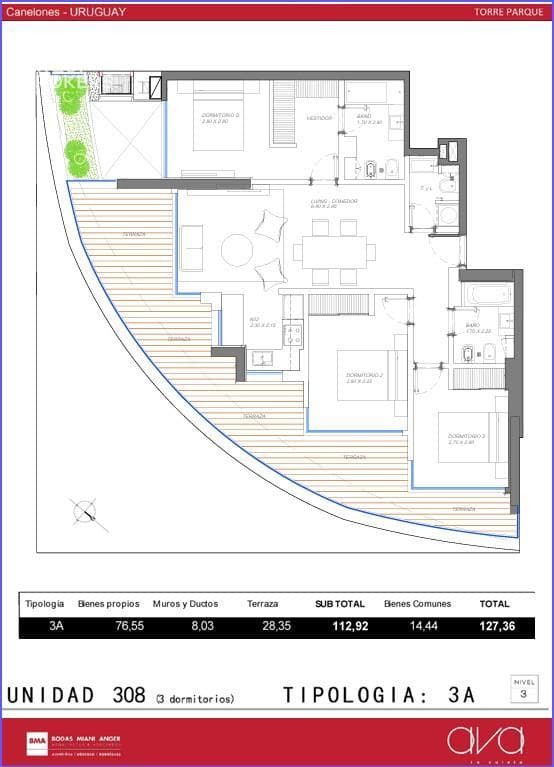 Three-Bedroom Apartment for Sale in Roosevelt Park - 308