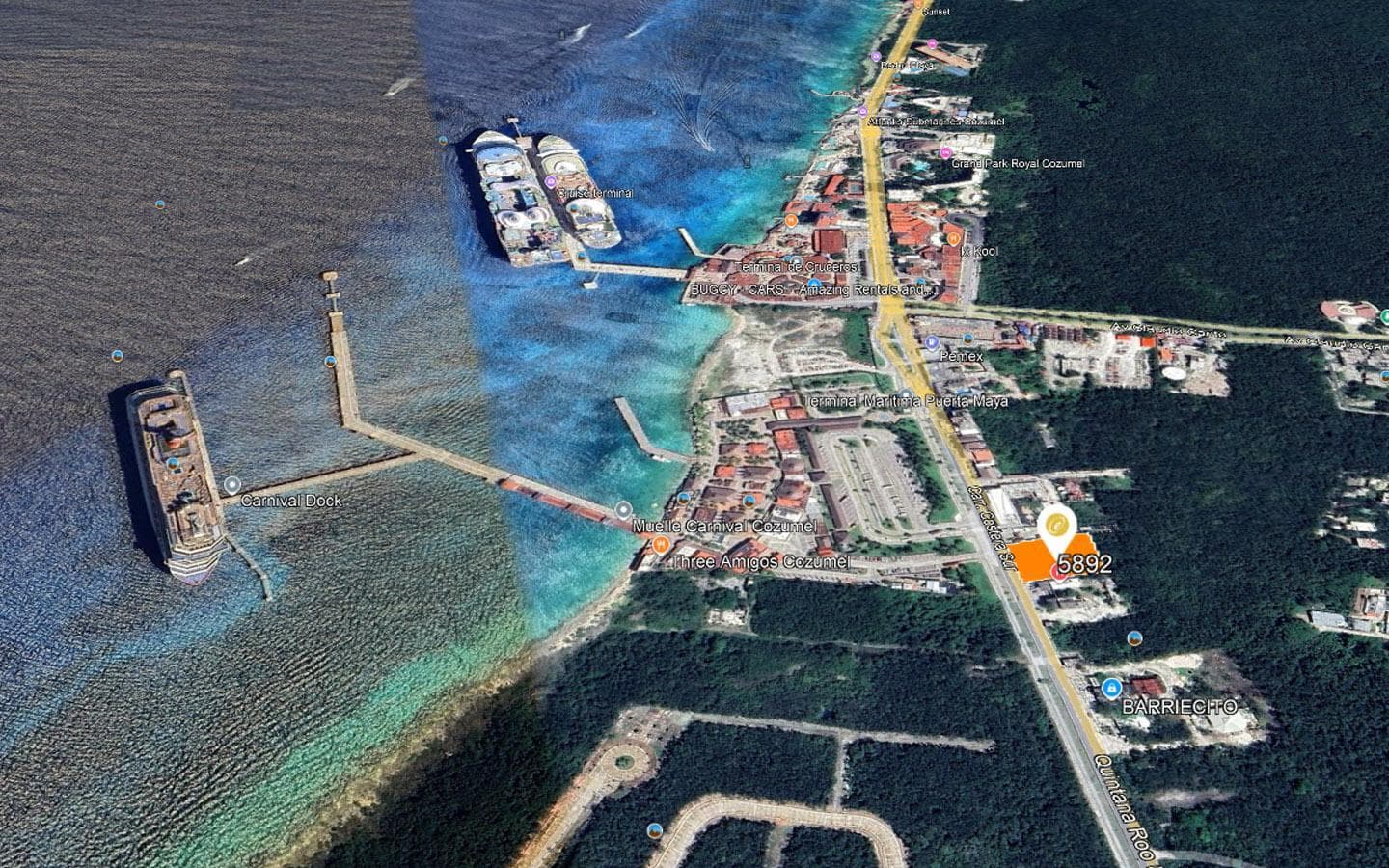 Land for Sale in Cozumel on Avenida Costera Sur