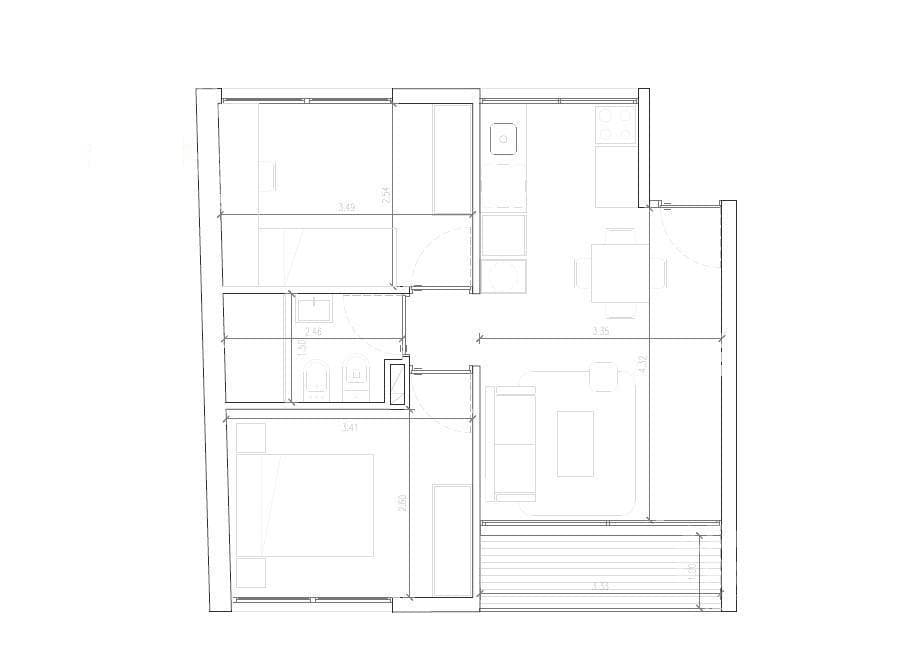 Two-Bedroom Apartment for Sale in La Blanqueada - 212