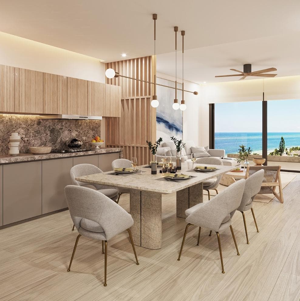 Oceanfront apartment for presale in Puerto Morelos