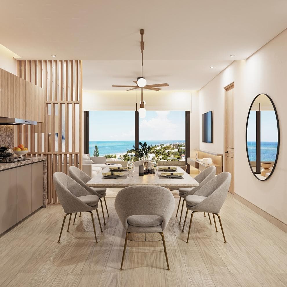 Oceanfront apartment for presale in Puerto Morelos