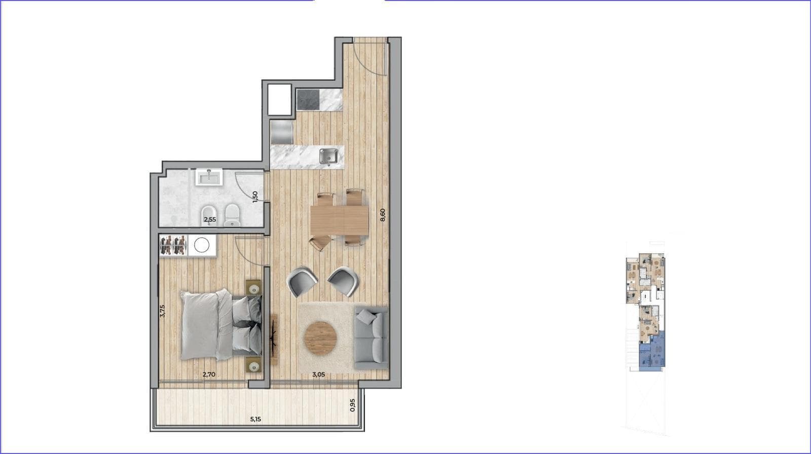 One-Bedroom Apartment for Sale in Punta Carretas - 903