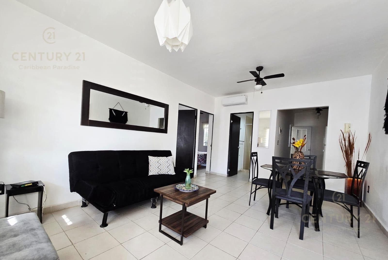 2-bedroom furnished apartment for rent. Privada Morell, Playa del Carmen P4116