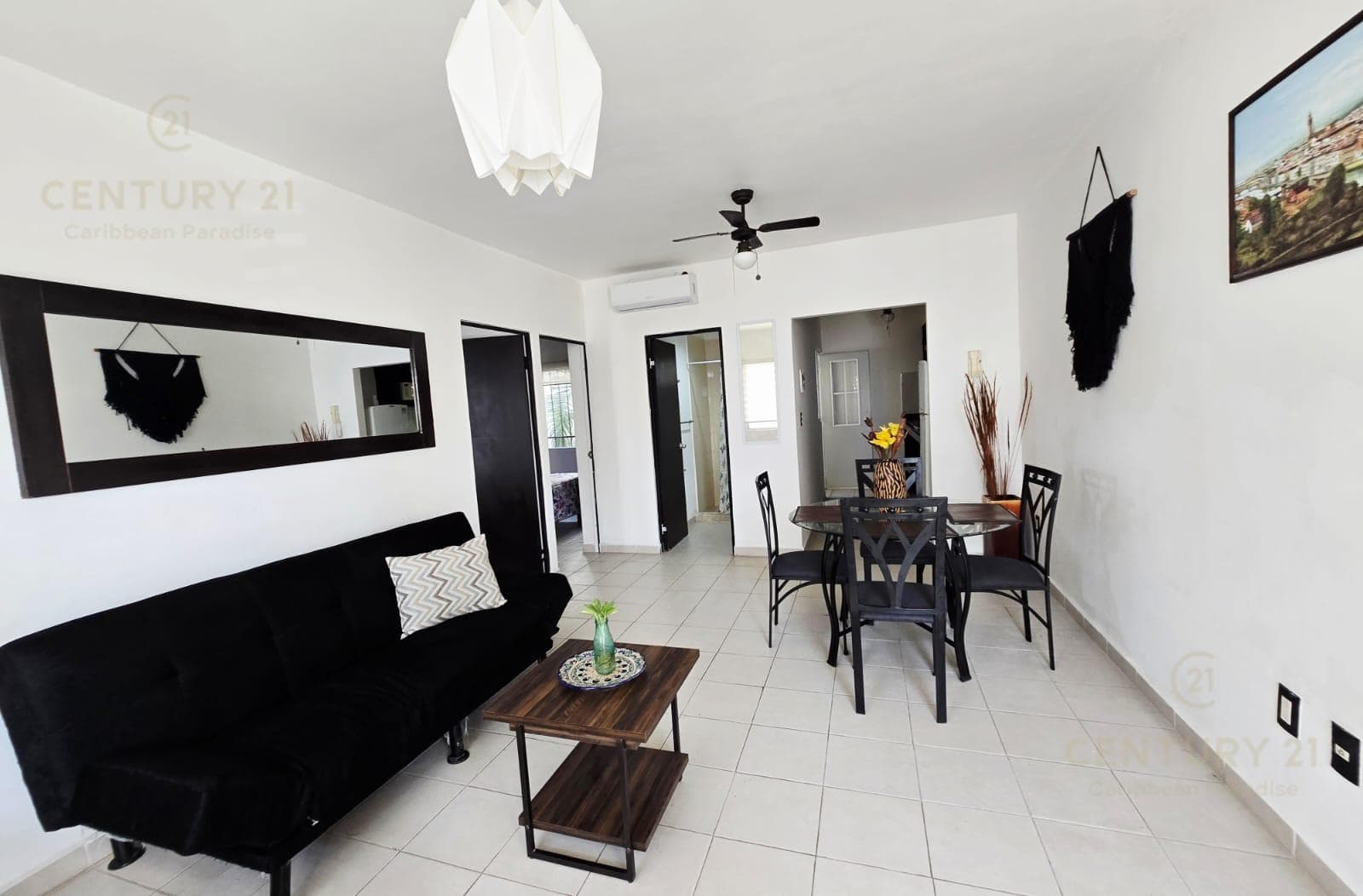 2-bedroom furnished apartment for rent. Privada Morell, Playa del Carmen P4116