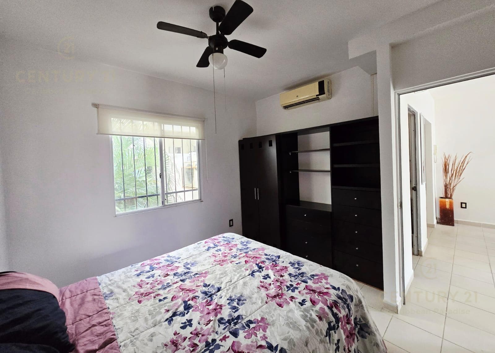 2-bedroom furnished apartment for rent. Privada Morell, Playa del Carmen P4116
