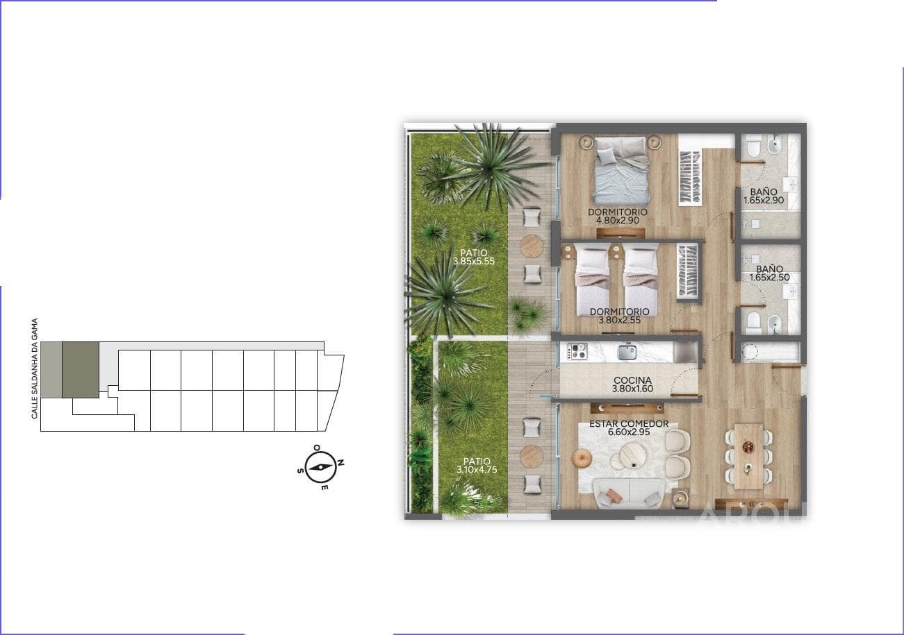 2-Bedroom Apartment for Sale in Puerto Buceo - 001