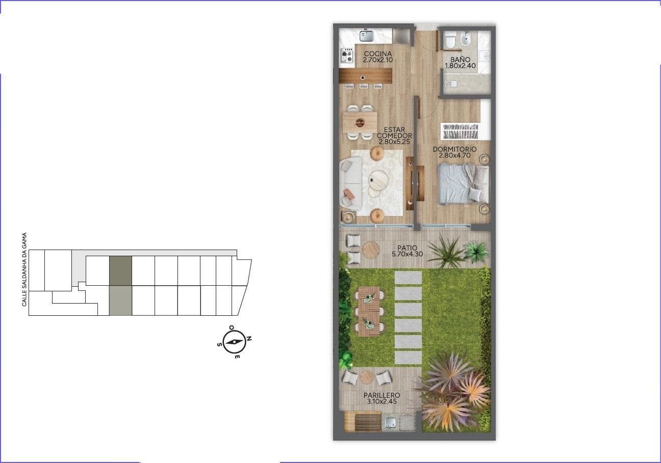 One-Bedroom Apartment for Sale in Puerto Buceo - 003