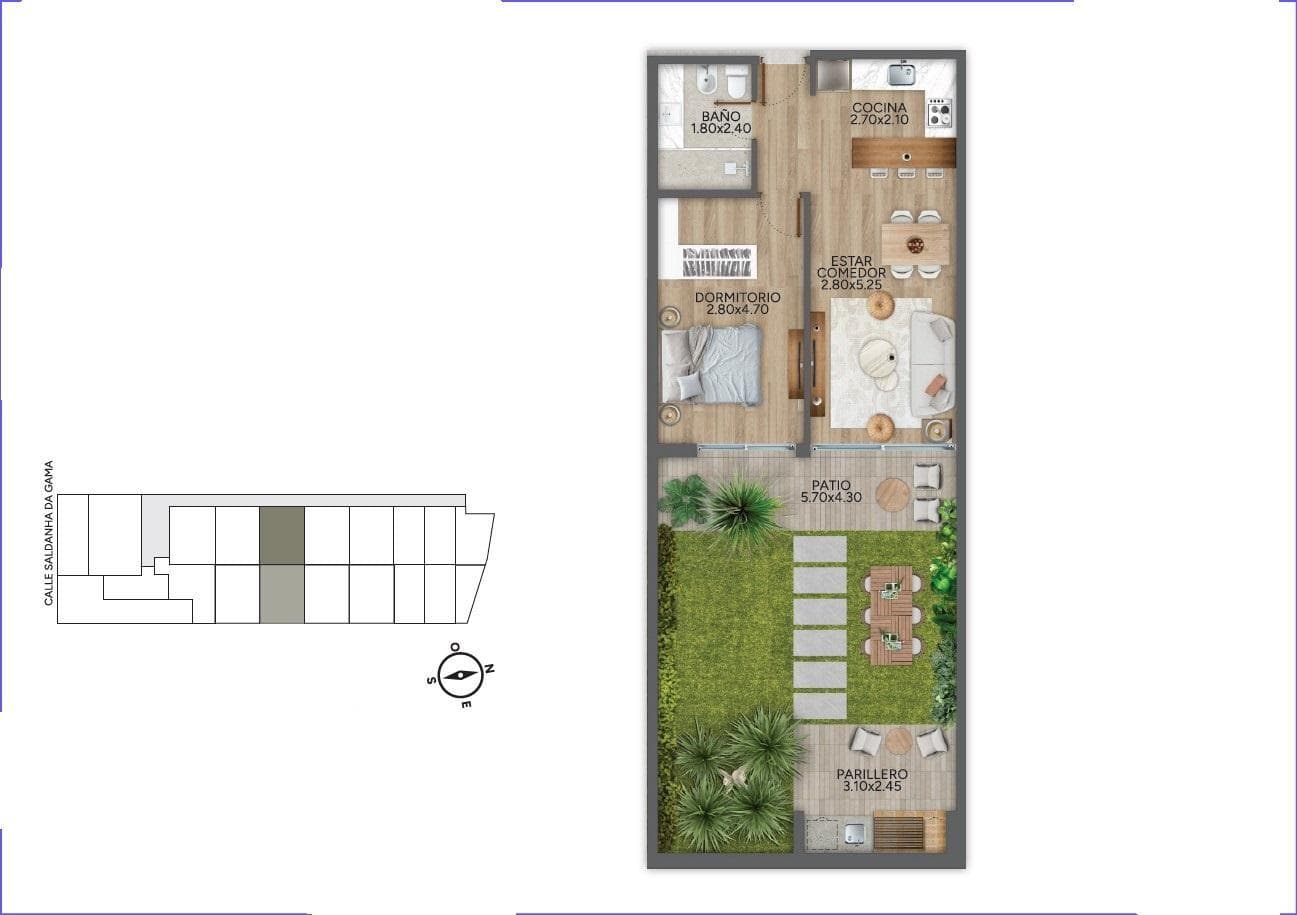 One-Bedroom Apartment for Sale in Puerto Buceo - 004