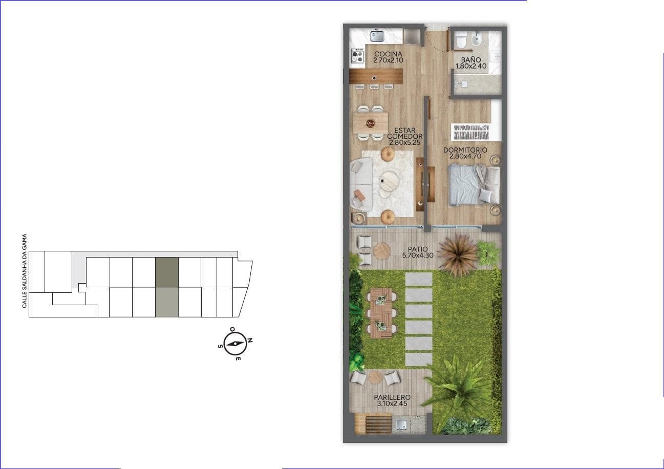 One-Bedroom Apartment for Sale in Puerto Buceo - 005