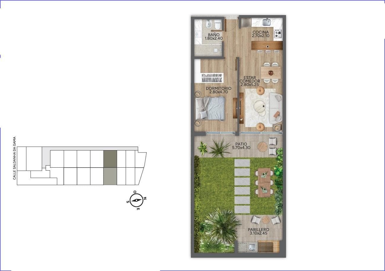 One-Bedroom Apartment for Sale in Puerto Buceo - 006