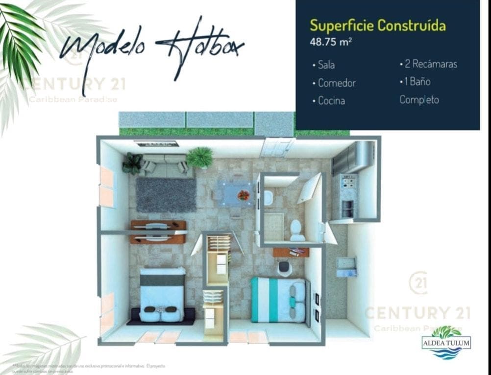 2-Bedroom Apartment for Sale in Aldea Tulum | C4016
