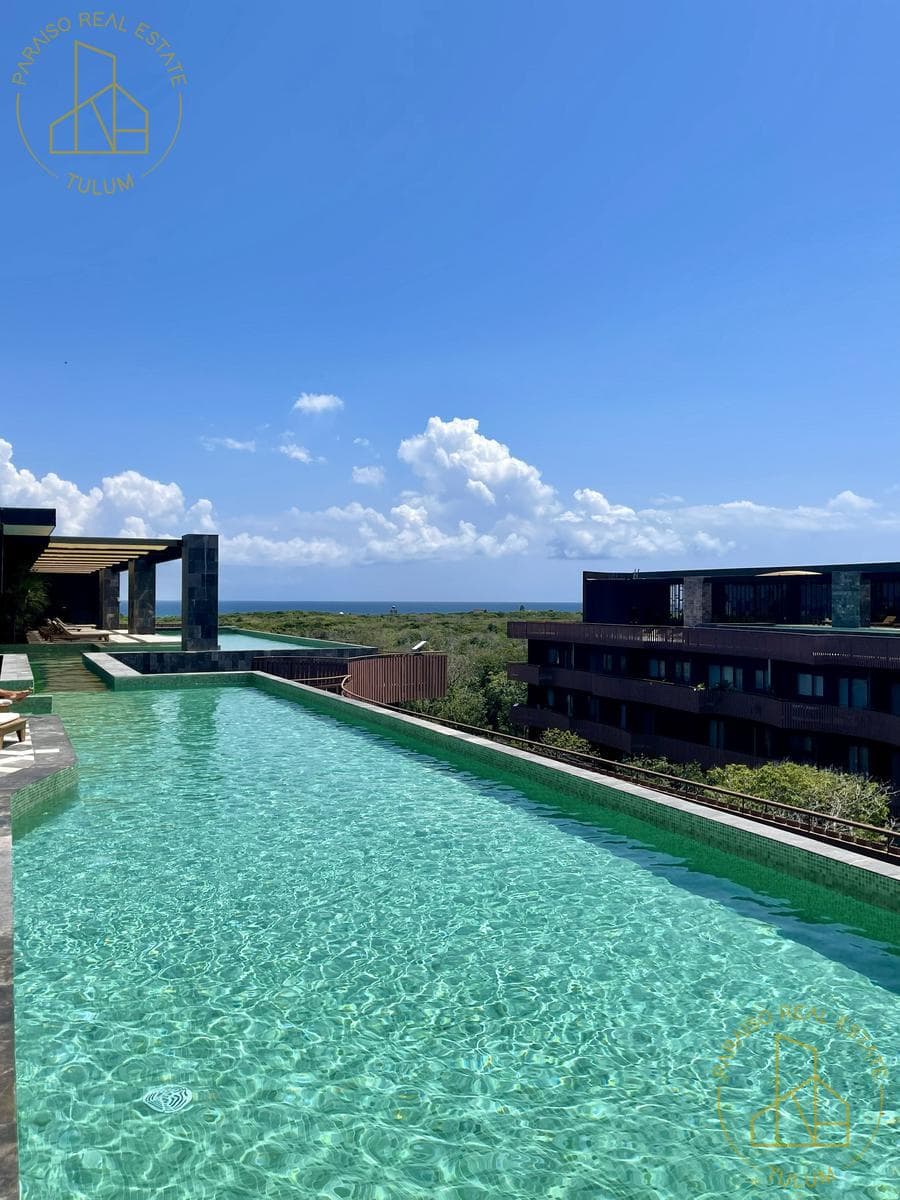 Roof-top View of the Caribbean Sea. 2-bedroom apartment in Amira District B208