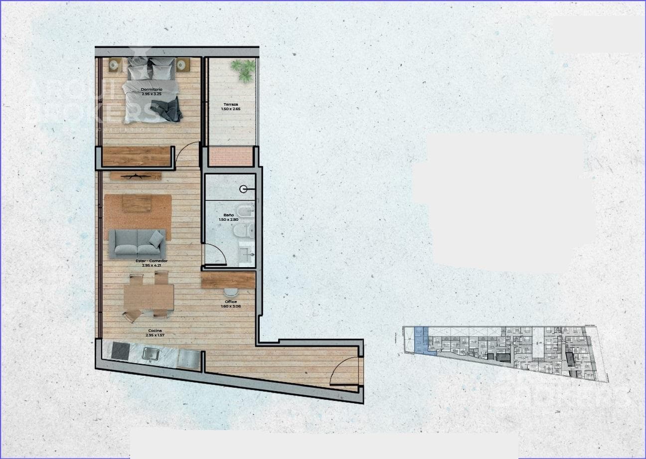 One-bedroom apartment for sale in Pocitos - 312