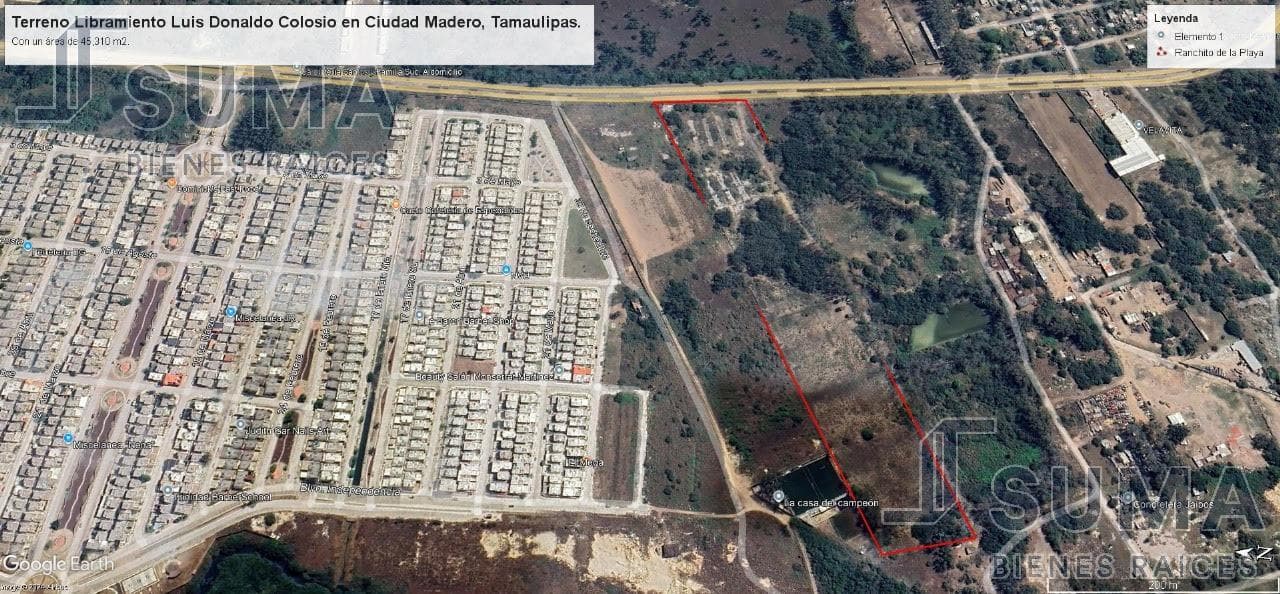 LAND FOR SALE IN LUIS DONALDO COLOSIO, MADERO, TAMAULIPAS. BETWEEN ANDARES AND VELAMA