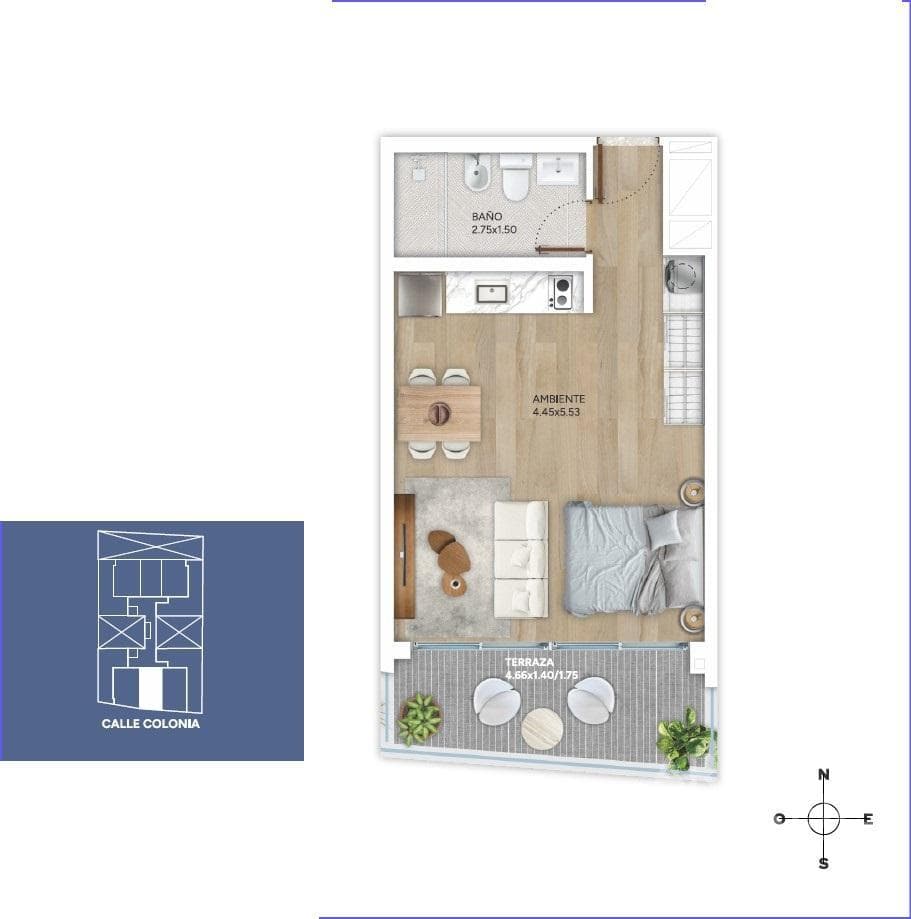 Studio Apartment for Sale in Cordón - 208
