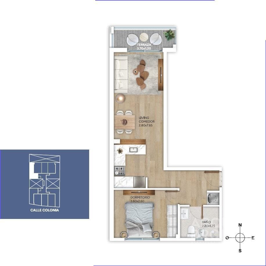One-Bedroom Apartment for Sale in Cordón - 601