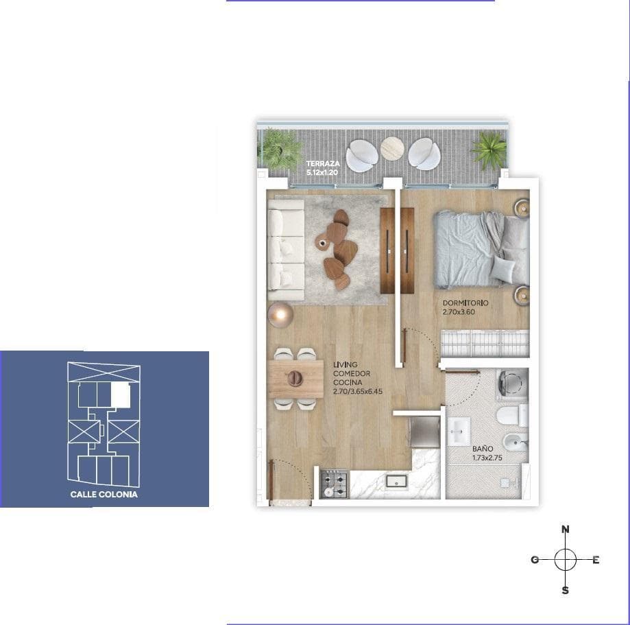 One-bedroom apartment for sale in Cordón - 204